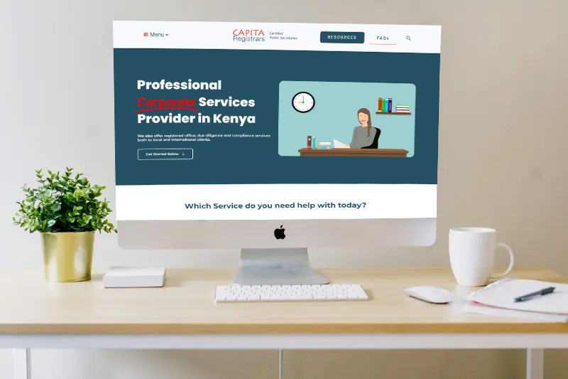 Modern WordPress Website Design Displayed on an iMac