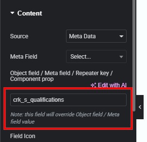 Nelx secure docs Repeater Fields