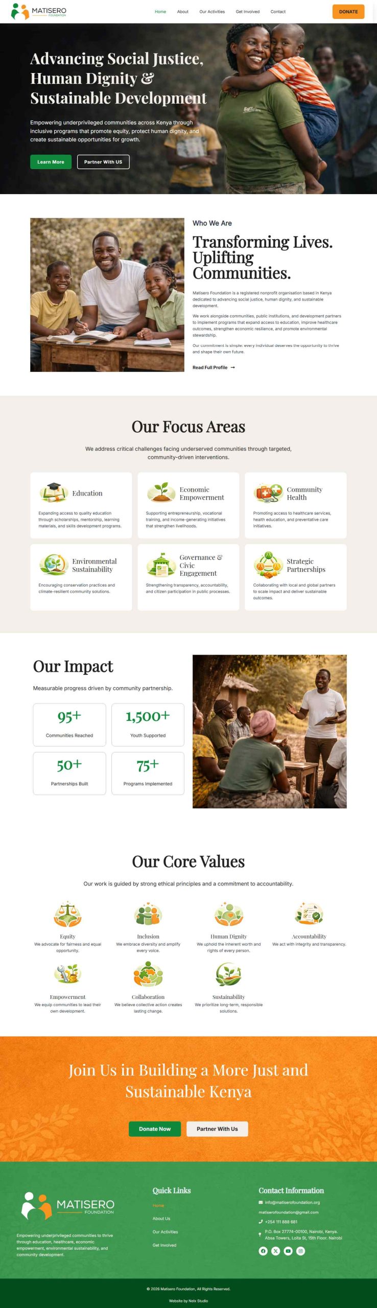 Matisero Foundation Homepage screenshot