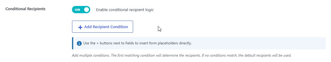 Conditional recipients
